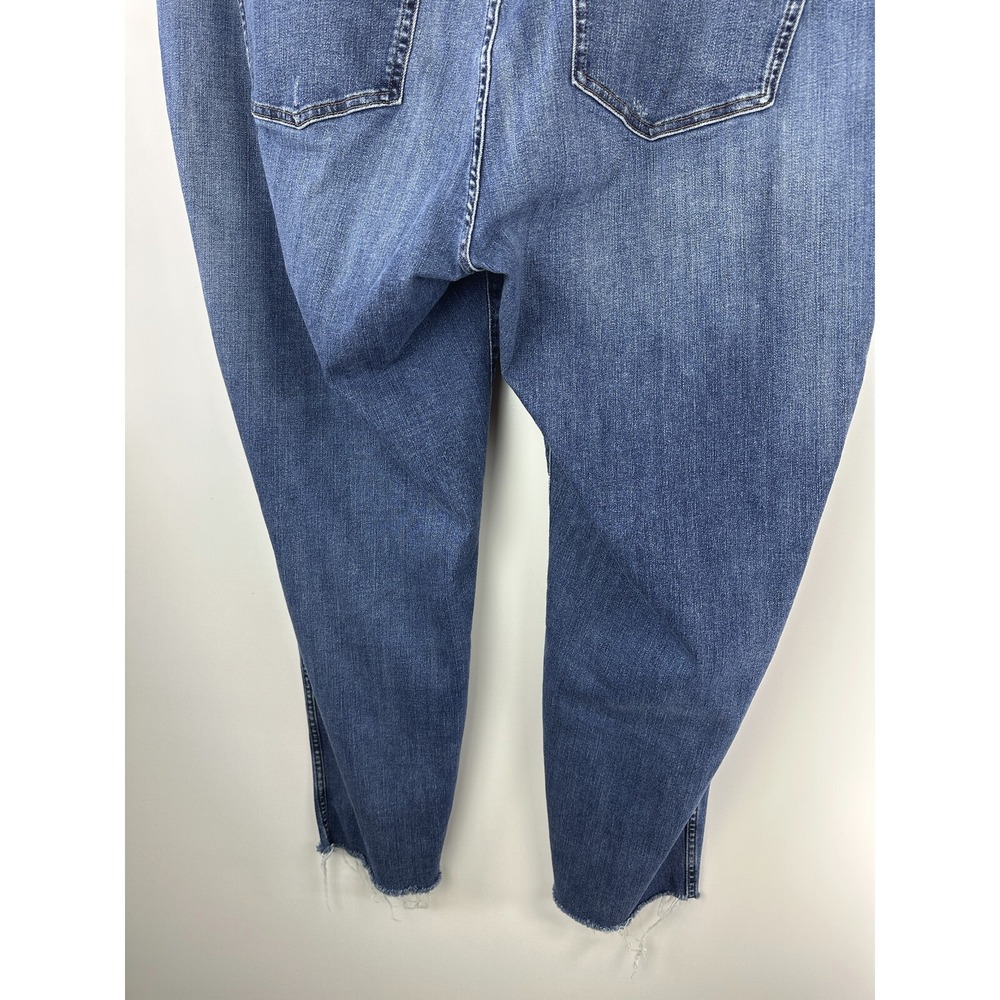 J. Crew 9" Vintage Straight Jeans Distressed Button Fly Blue Denim Plus Size 36 - Picture 8 of 10